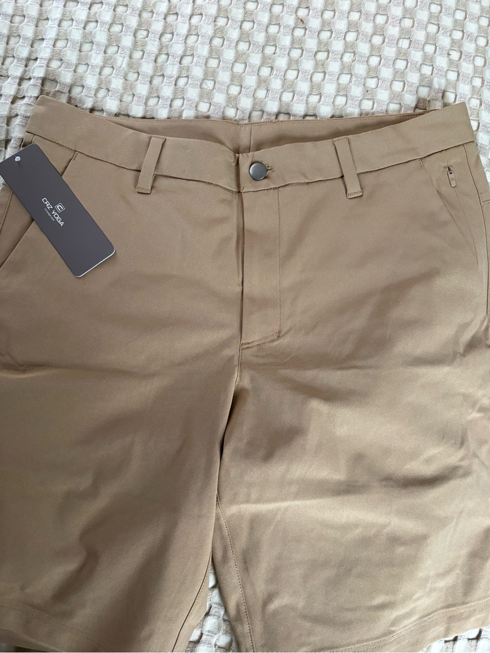 CRZ YOGA Men's Chino Shorts in Khaki